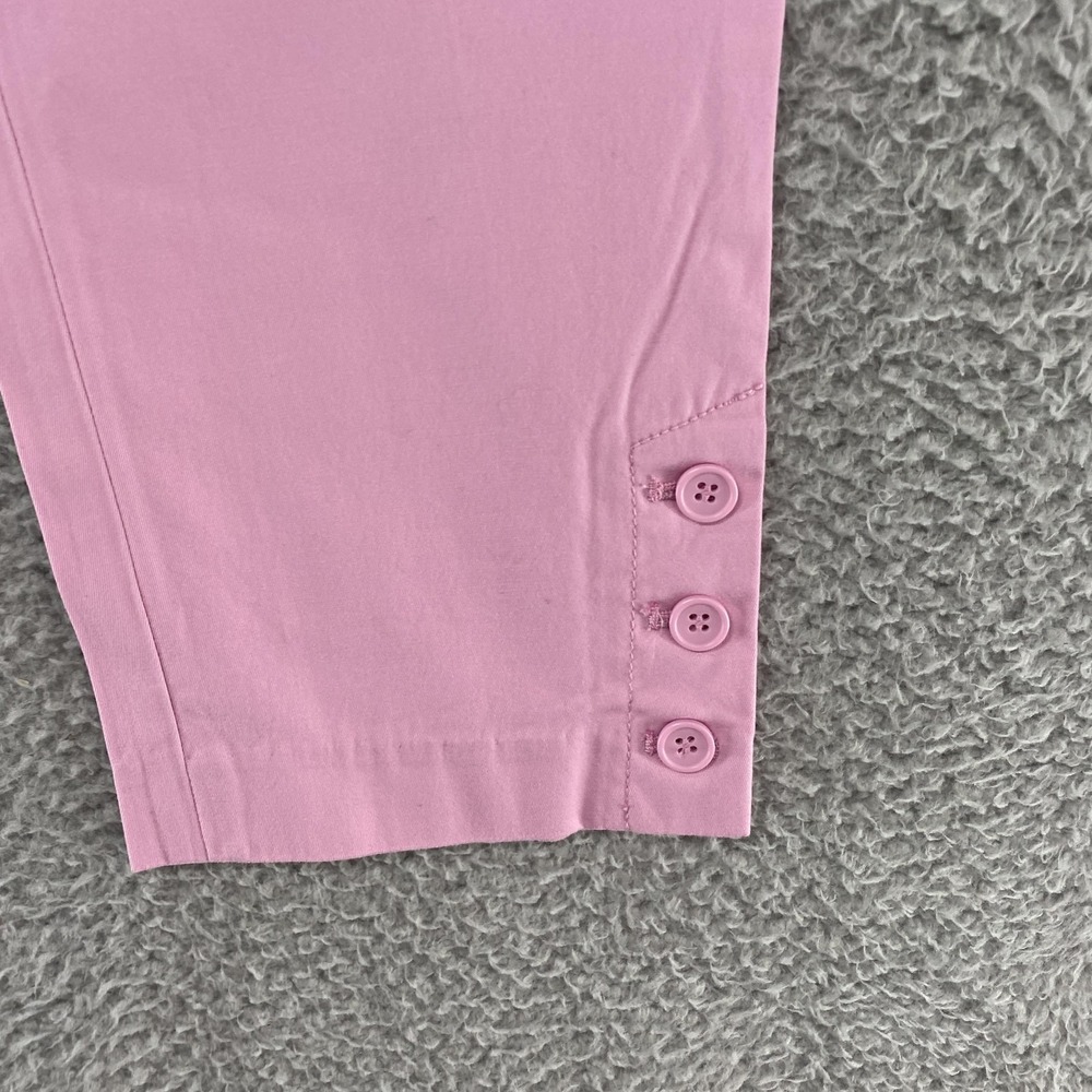 Talbots Perfect Crop Pants Womens 2P Pink Curvy Slim Leg Stretch Twill Ankle‎ - Picture 4 of 16